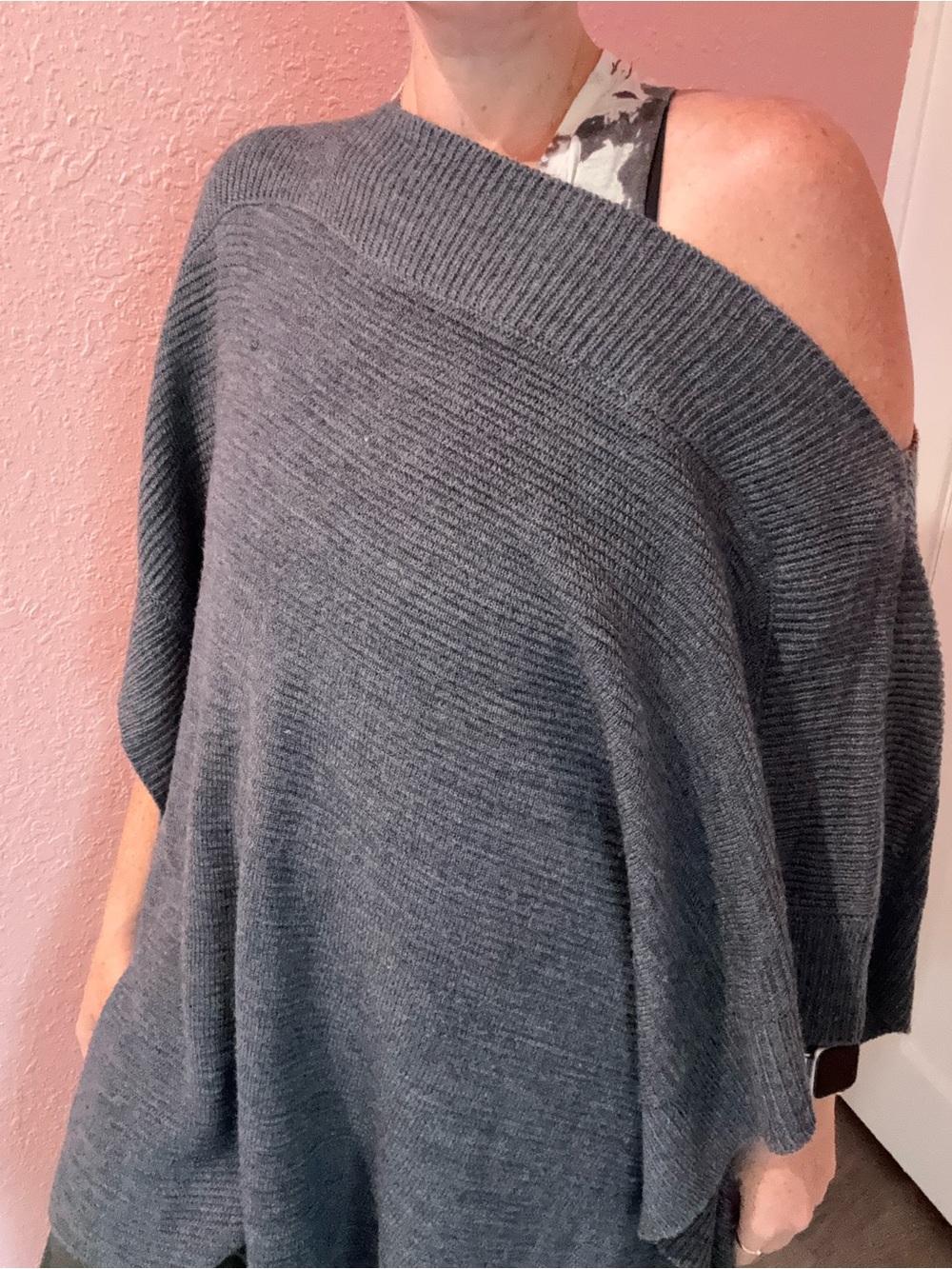LOFT Ribbed Boxy Sleeveless Tunic in Blue